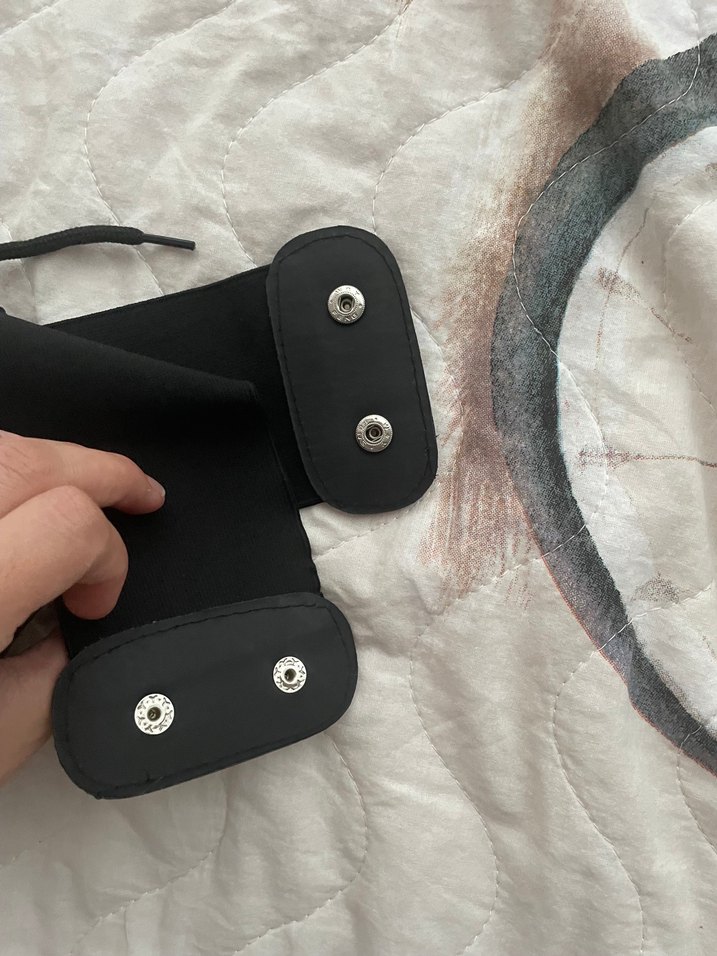 Siyah Deri Gotik Kemer Bağcıklı - Görsel 2