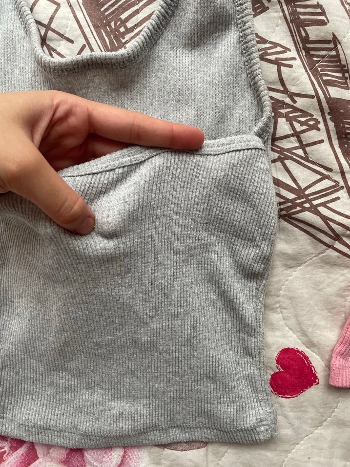 gri boyundan bağlamalı bluz - Görsel 2