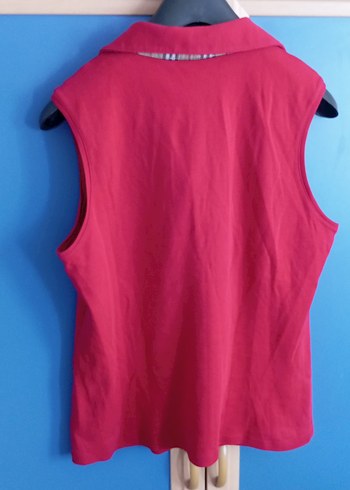 Bordo Kolsuz Kadın Gömlek Yaka Atlet - Görsel 5