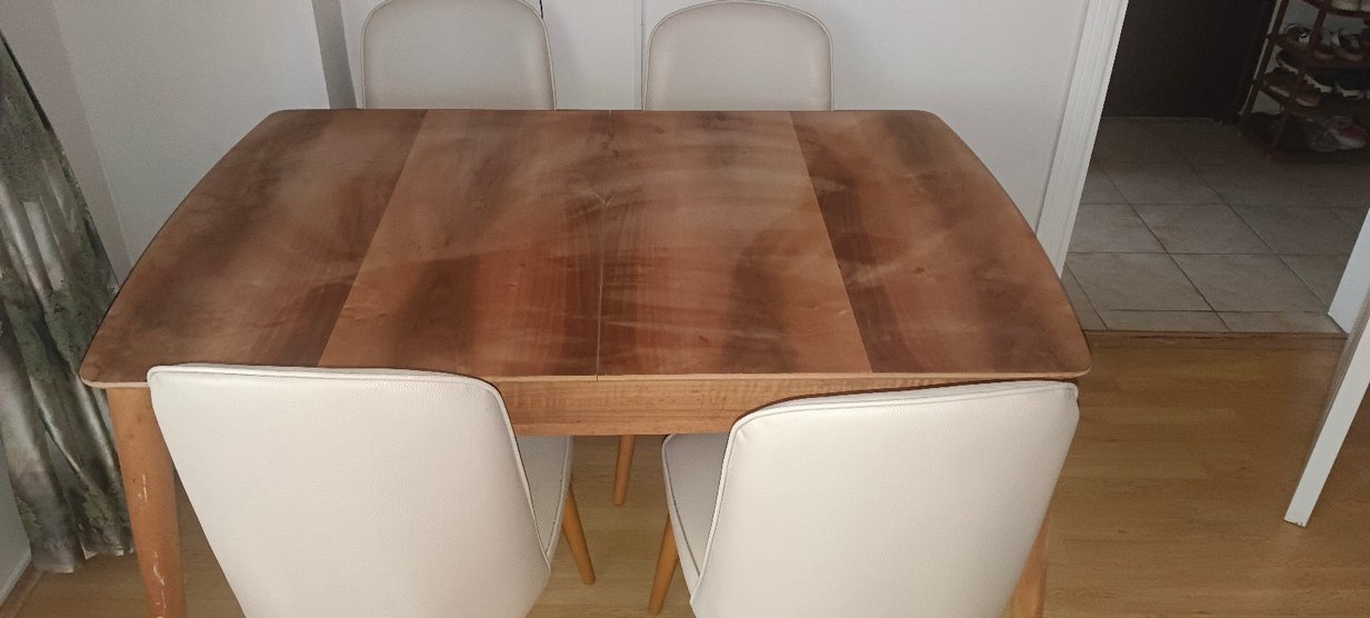 Bej Parlak Modern Masa takimi - Görsel 3