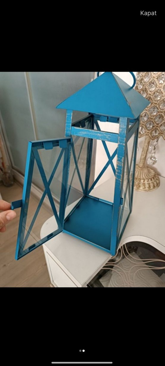 paşabahçe Mavi Dekoratif fener - Görsel 2