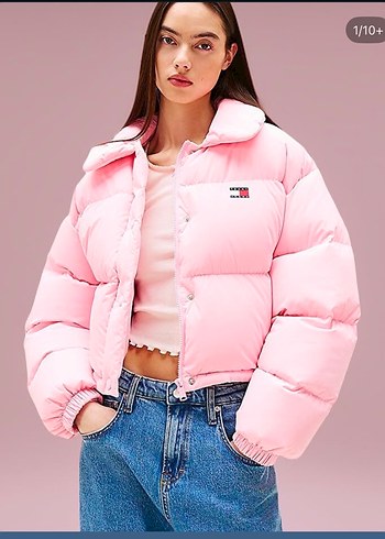 Tommy Hilfiger Pembe Midi Düğmeli Kadın Mont