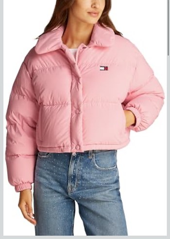 Pembe Midi Düğmeli Kadın Mont