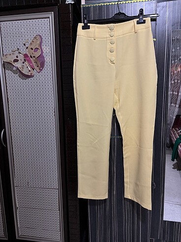 Trendyol Sarı Kumaş Pantolon