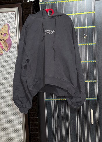 xs Beden gri Renk Gri Kapüşonlu Kadın Sweatshirt