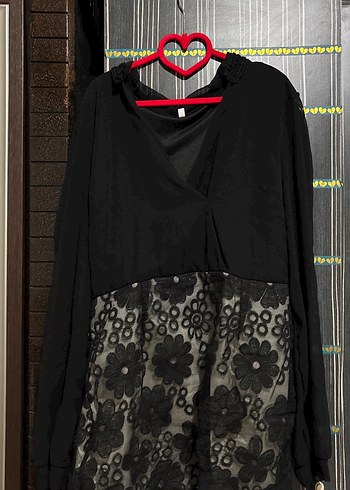 Dantel Detaylı Siyah Elbise - Görsel 4