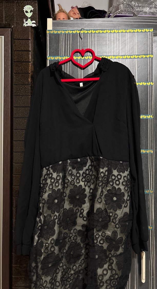 Dantel Detaylı Siyah Elbise - Görsel 4