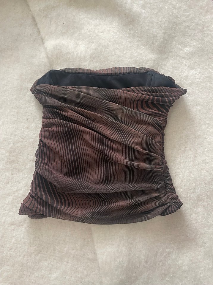 Zara Kahverengi Batik Desenli Büstiyer - Görsel 2