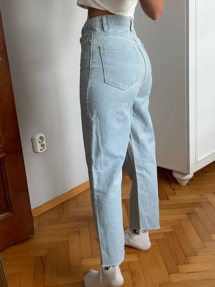 Yüksek Bel Mom Jean - Görsel 3