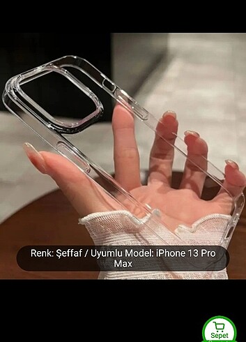 iPhone şeffaf kılıf 13 pro Max sıfır kılıf 