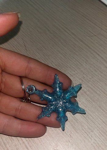 Renkli Boncuklu Kar Tanesi Anahtarlıklar - Görsel 2