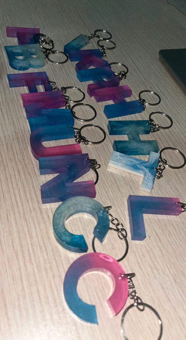 Parlak Mavi Zincir Detaylı Bohem Anahtarlık - Görsel 3