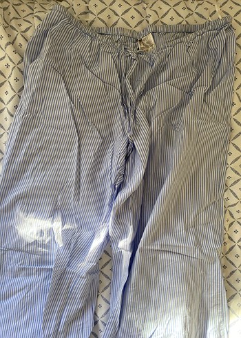 H&M Mavi Çizgili Pantolon