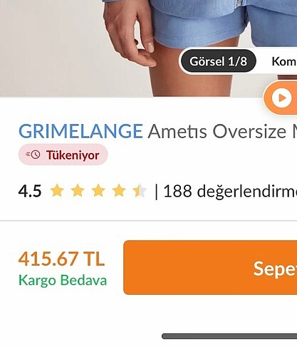 s Beden mavi Renk Grimelange hırka