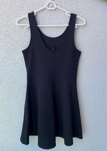 Siyah V Yaka Kolsuz Triko Elbise H&M - Görsel 2