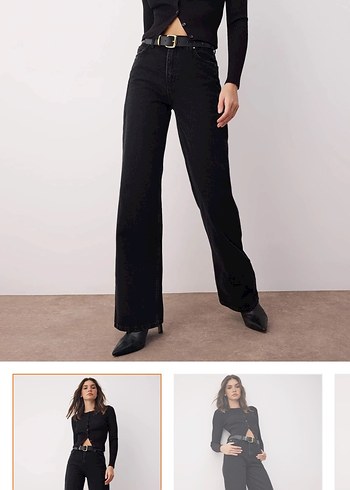 Trendyol & Milla Yuksek Bel Siyah Denim Pantolon Siklik Ve Rahatlik Bir Arada
