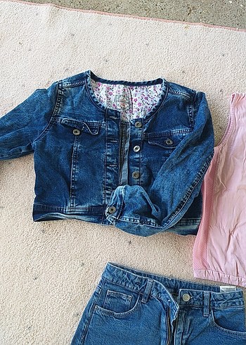 Rahat Kesim Pembe Denim Kız Şortu 3 urun tek fiyat - Görsel 4