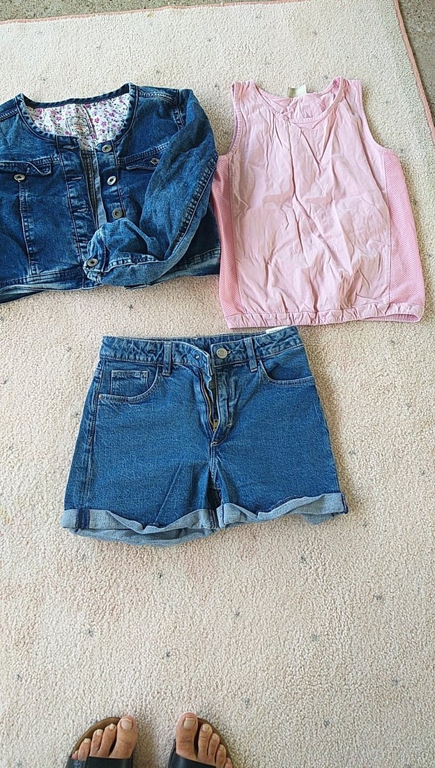 Rahat Kesim Pembe Denim Kız Şortu 3 urun tek fiyat - Görsel 2