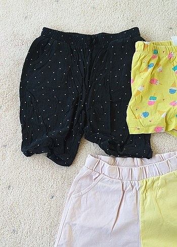 Kız Çocuk Pamuklu Lastikli Basic Şortlar - Görsel 3