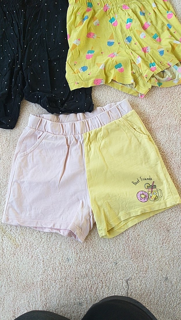 Kız Çocuk Pamuklu Lastikli Basic Şortlar - Görsel 2