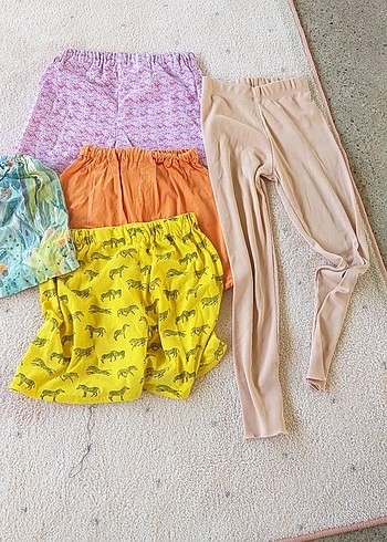 Çocuk Çok Renkli sort ve Tayt Seti - Görsel 2