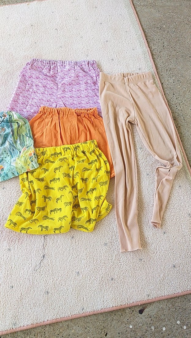 Çocuk Çok Renkli sort ve Tayt Seti - Görsel 2