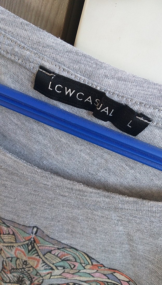 Gri Baskılı Baykuşlu Kadın Tişört açıklamayı okuyun lütfen - Görsel 3