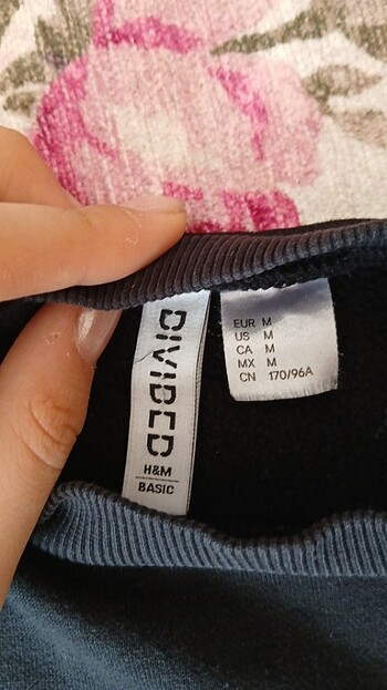 H&M Siyah düz swetshirt