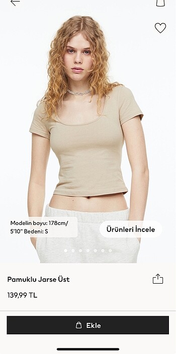 h&m crop