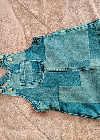 LC Waikiki Kız Çocuk Mavi Denim Askılı Tulum