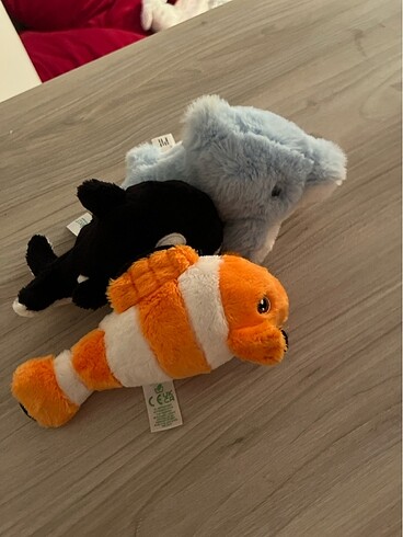 3 adet Deniz canlısı Peluş