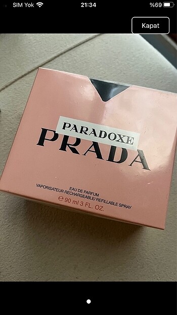 90 ml Prada paradoxe