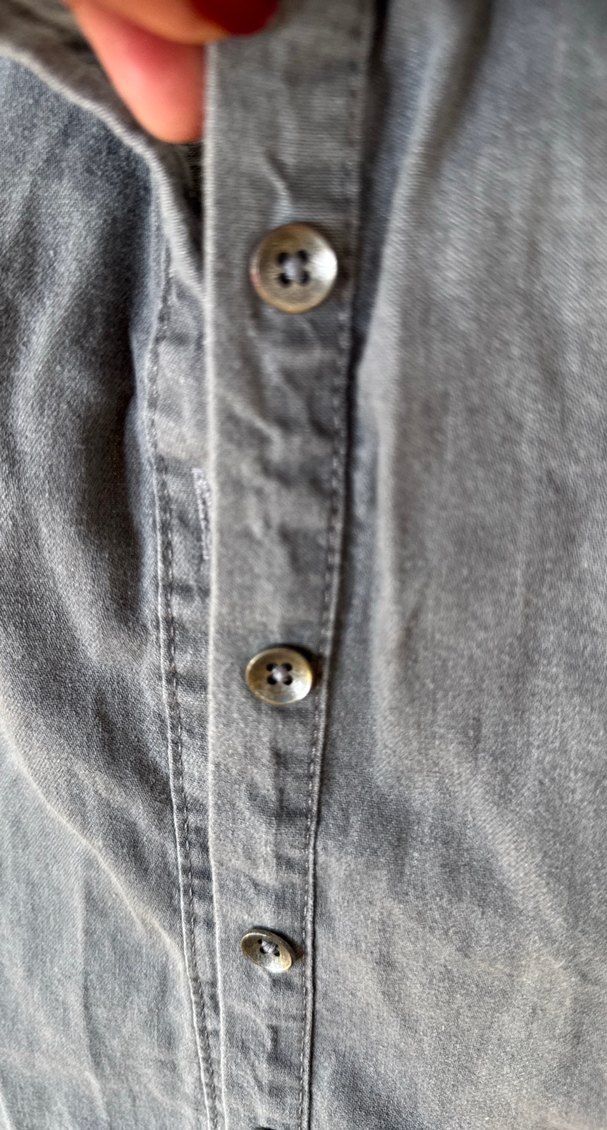 Çocuk Gri Denim Düğmeli Gömlek - Görsel 5