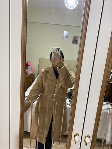 38 Beden camel Renk Kaban uzun