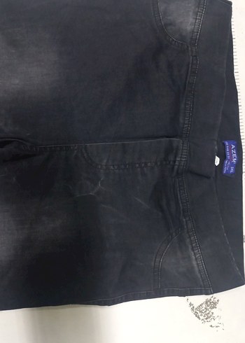 52 Beden Siyah Midi Boy Kadın Denim Pantolon
