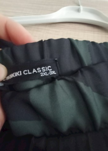 LC Waikiki Zebra Desenli Yeşil Piliseli Uzun Etek