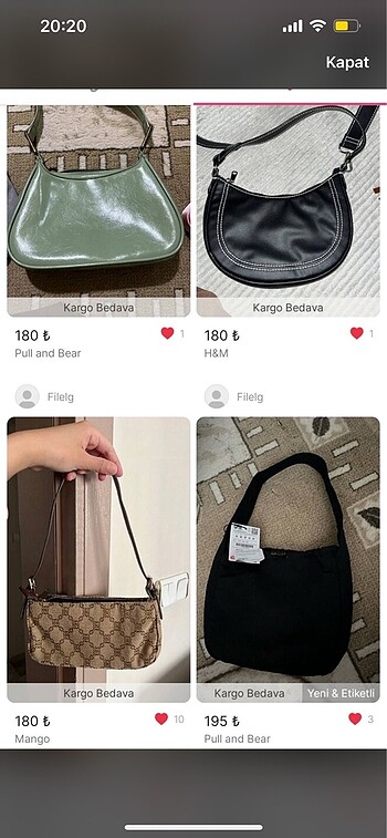 Pull and bear çanta
