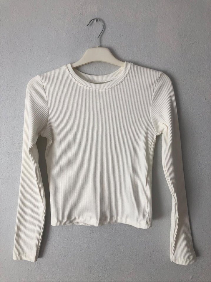 Bej Kadın Bisiklet Yaka Triko Kazak - Görsel 4