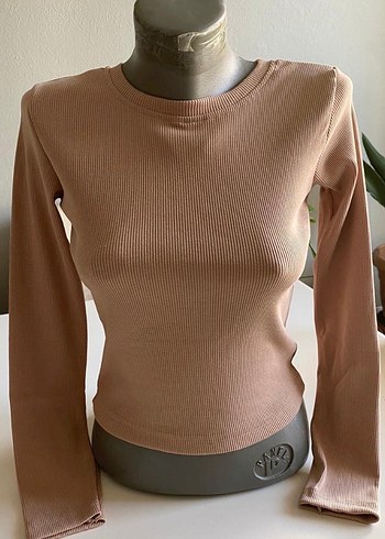 Kadın Beyaz Fitilli Uzun Kollu Triko - Görsel 3