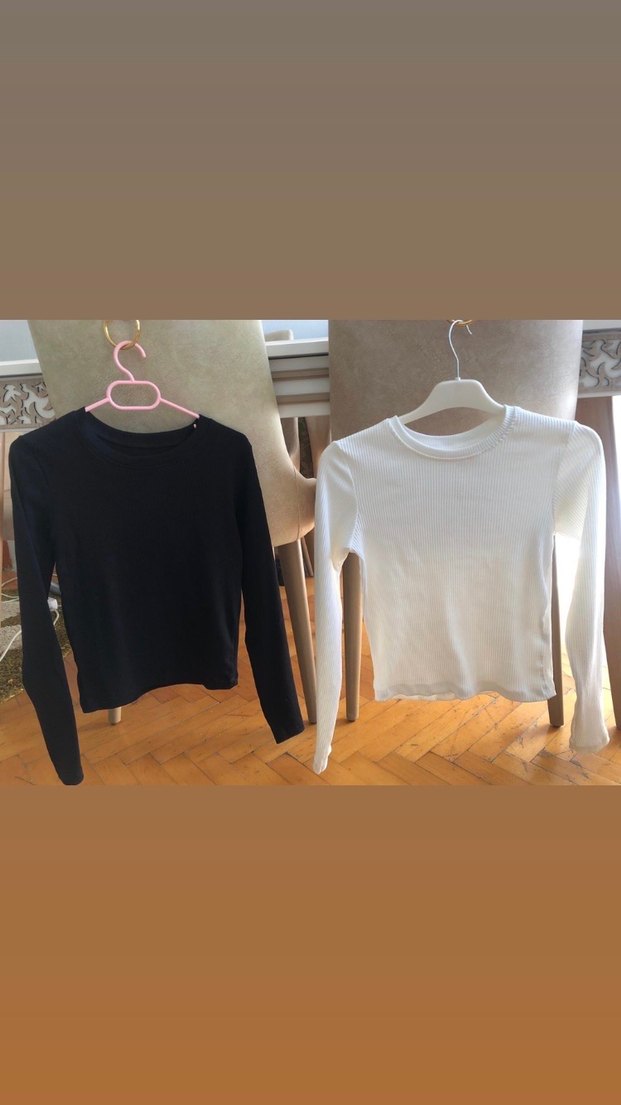 Kadın Beyaz Fitilli Uzun Kollu Triko - Görsel 5