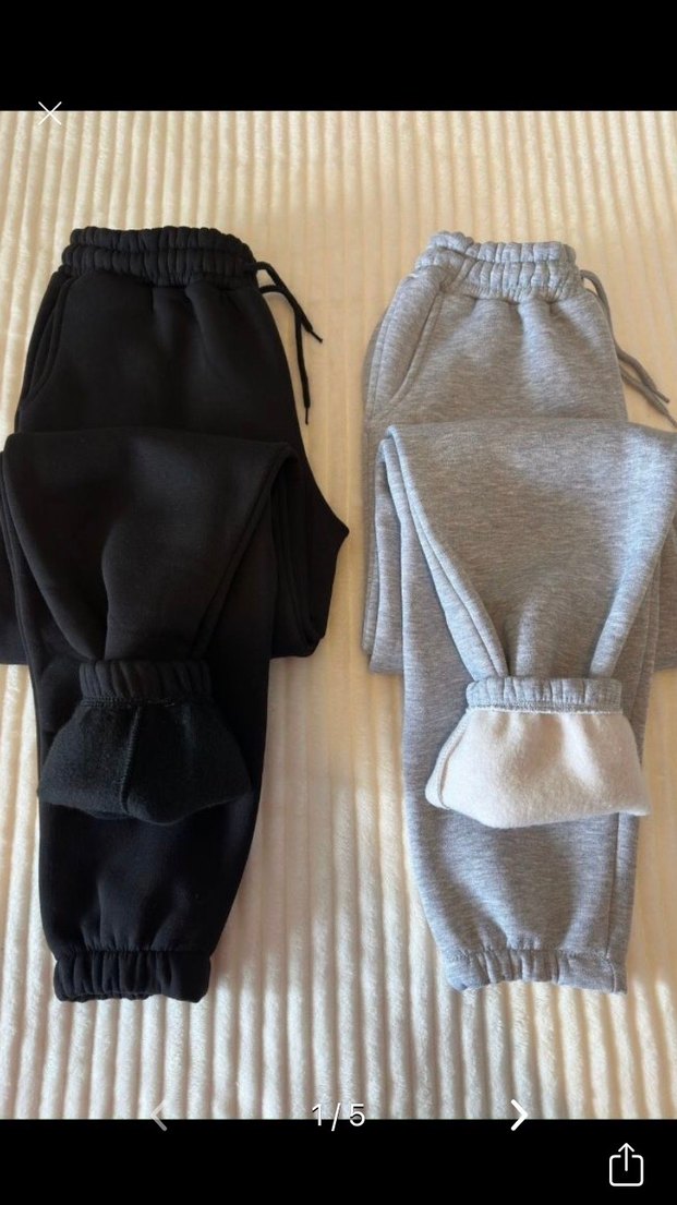 Gri Mini Rahat Kesim Kadın Eşofman Altı - Görsel 2