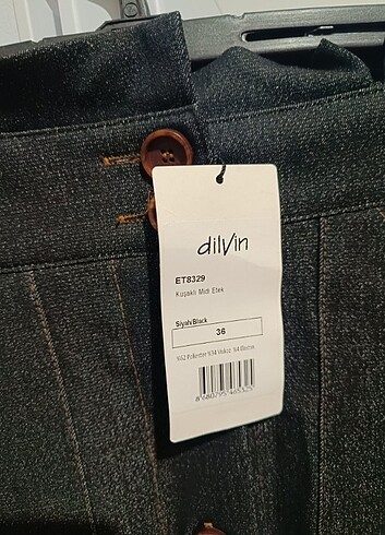 36 Beden siyah Renk DİLVİN MİDİ KOT ETEK