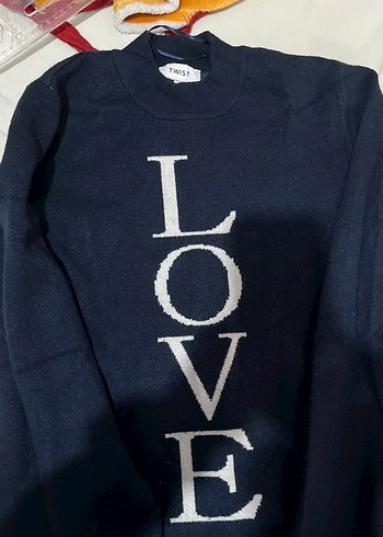 Siyah Uzun Kollu Pamuklu Triko Kazak - Görsel 2