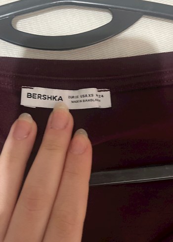 Bordo uzun kollu body - Görsel 2