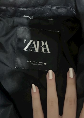 Siyah Deri Biker Ceket - Görsel 2