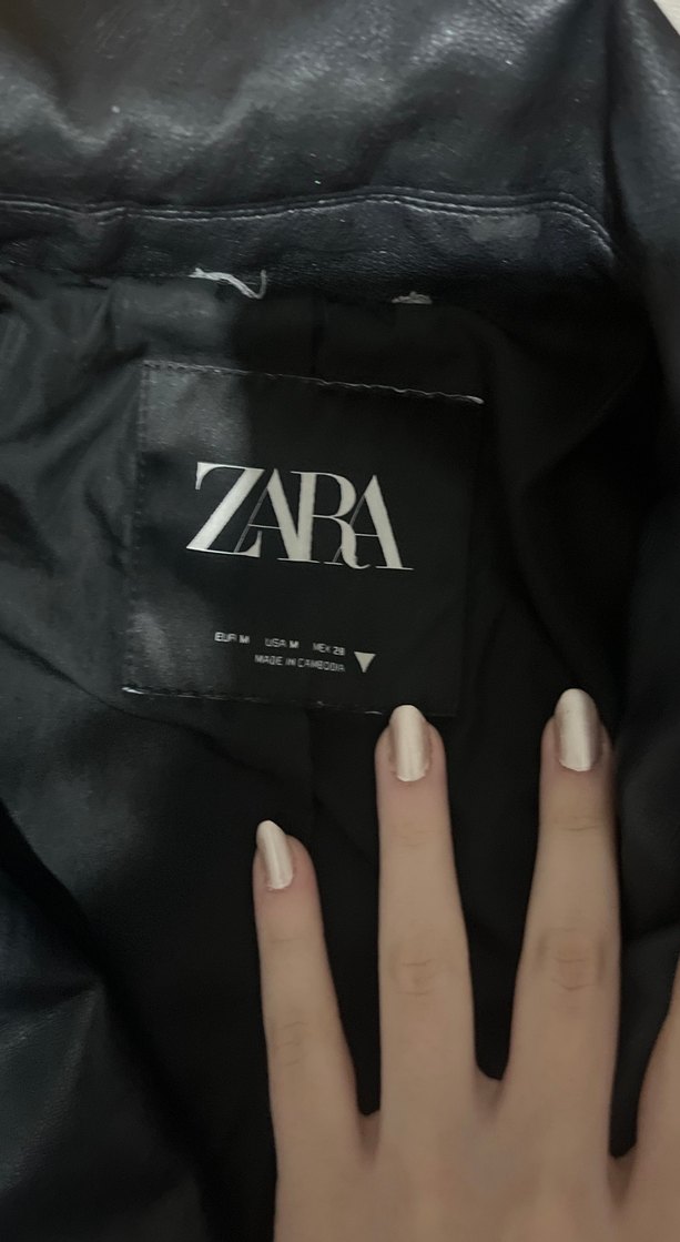 Siyah Deri Biker Ceket - Görsel 2