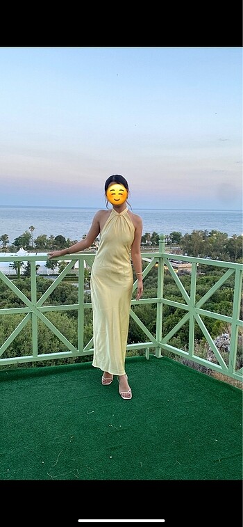 Zara saten elbise