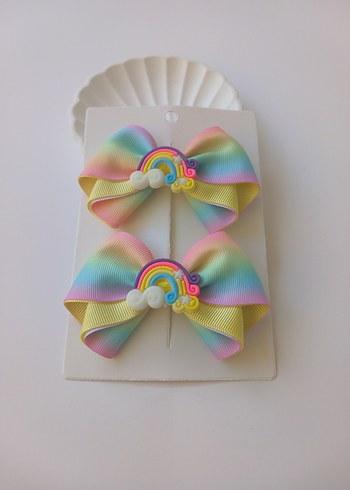Renkli Tie-Dye Yaylı Çocuk Saç Tokası