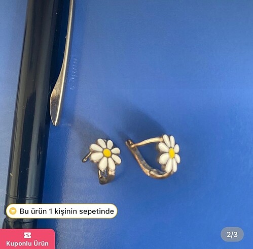 Diğer Gümüş papatya küpe
