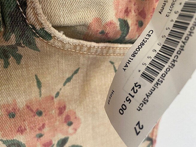 27 Beden çeşitli Renk Current/Elliott Haystack Floral Slim Skinny Jeans